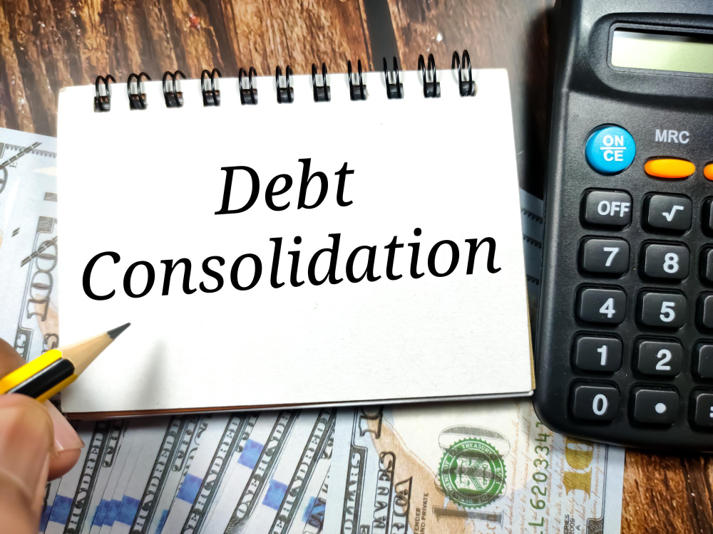 A visual representation of debt consolidation, illustrating the merging of multiple debts into a single, manageable payment.